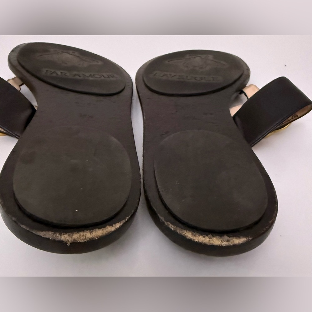 Gucci Black and Gold Sandals - Picture 13 of 16